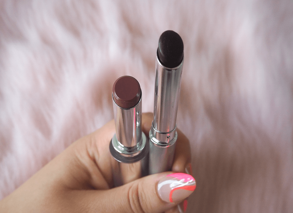 Clinique Almost Lipstick Black Honey and peripera Ink Mood Glowy Balm in #04 Mauve Promenade image