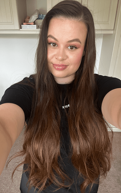 Irresistible Me invisible clip-in hair extensions after image