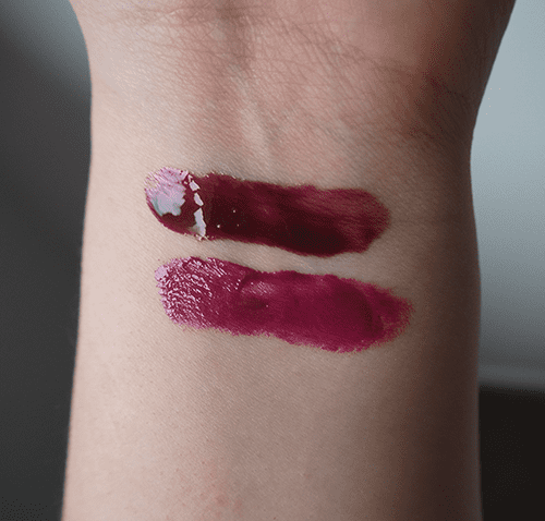e.l.f. Cosmetics Pout Clout Lip Plumping Pen and Hourglass Phantom Volumizing Glossy Balm swatches